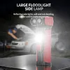 Rotating Work Light Rechargeable Flashlight Camping Torch for Work and Outdoor