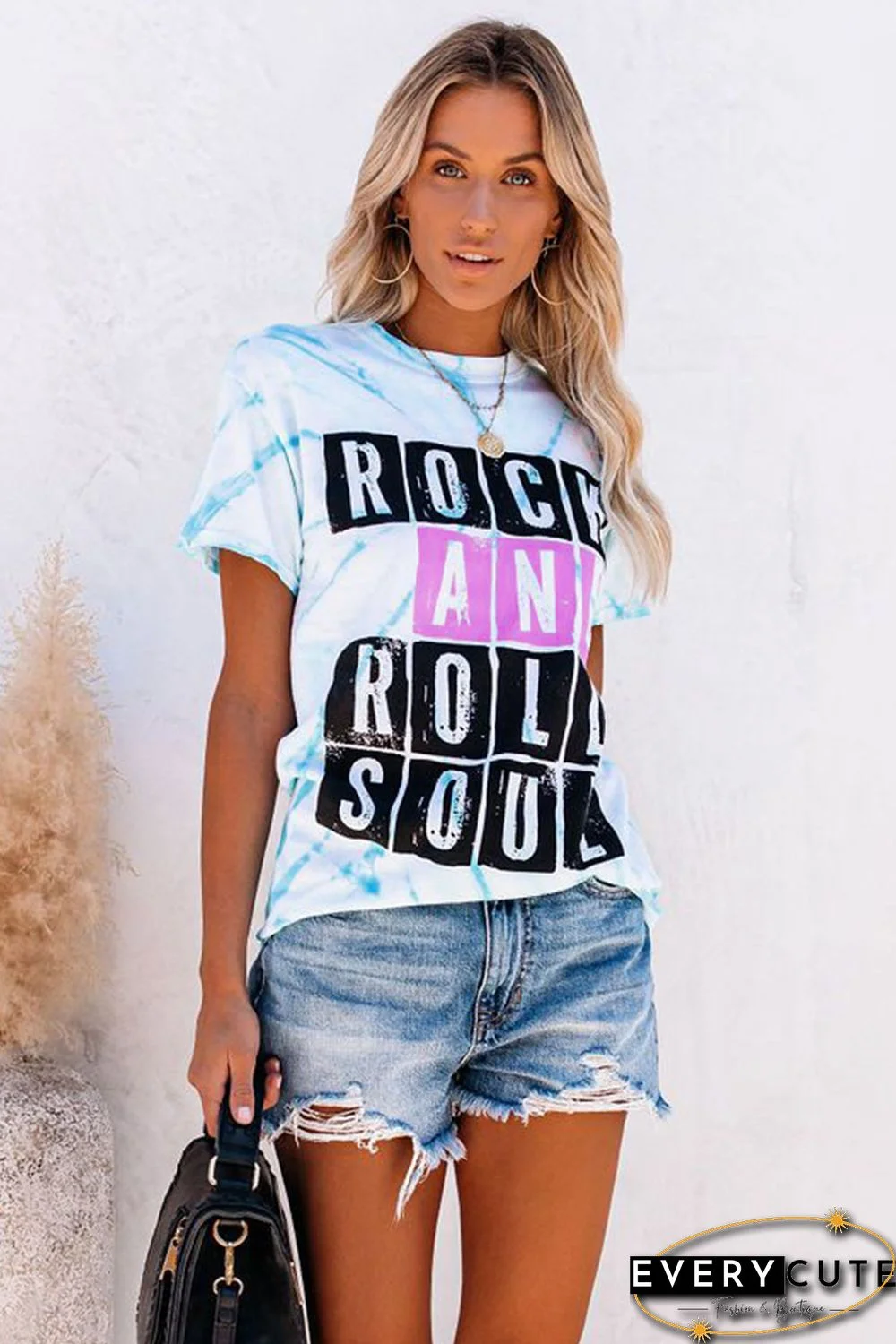 ROCK AND ROLL SOUL Tie-dye Tee