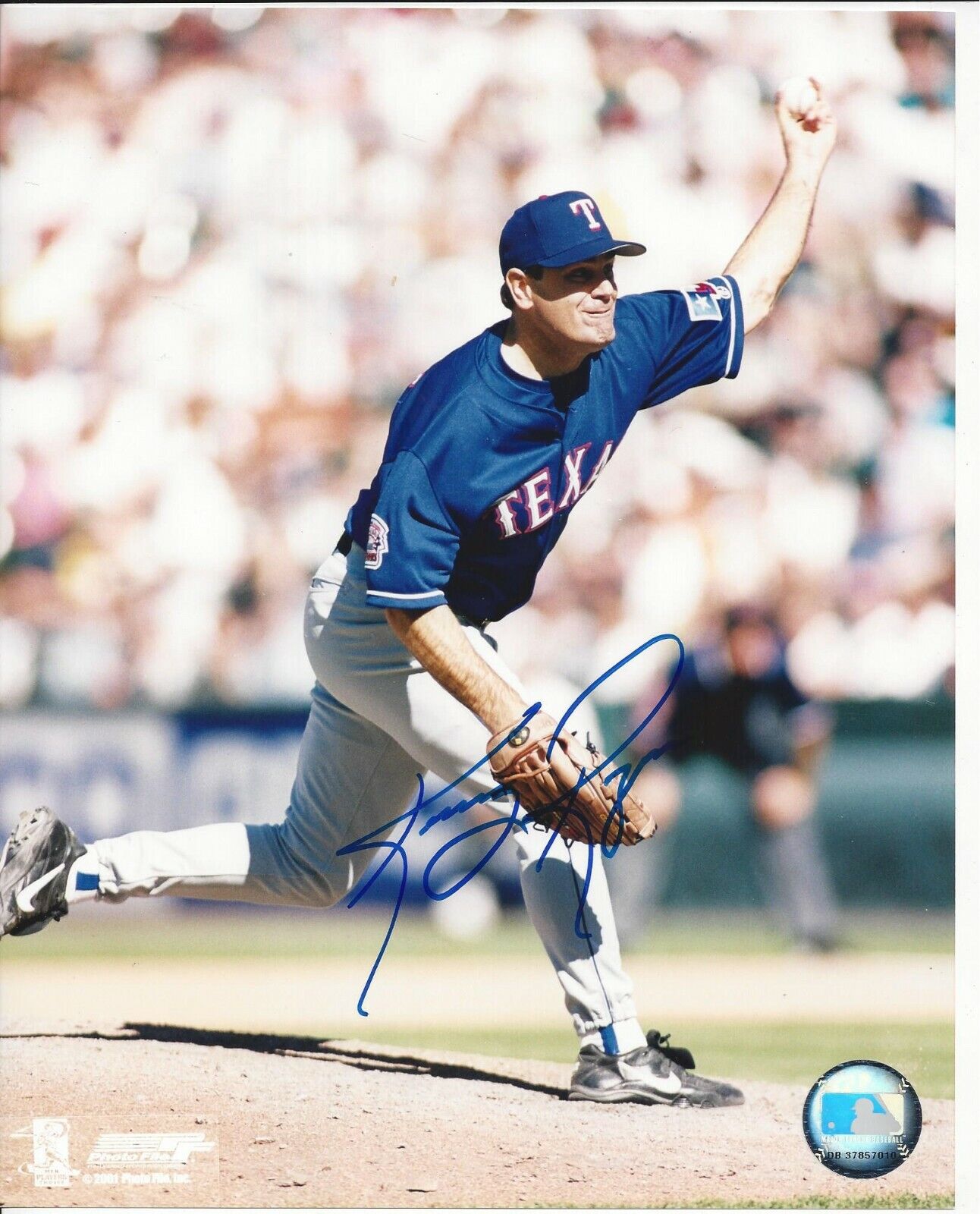 Kenny Rogers autographed 8x10 Texas Rangers#S578