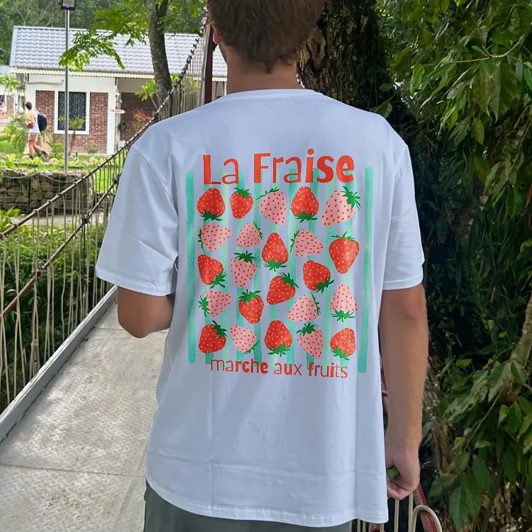 La Fraise Marche Aux Fruits Printed Men's T-shirt