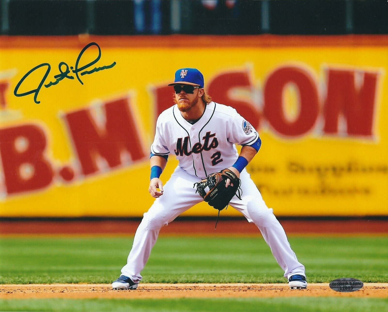 Signed JUSTIN TURNER 8X10 New York Mets Autographed Photo Poster painting - COA