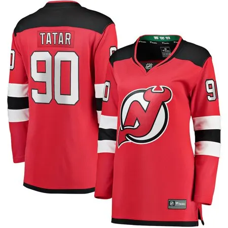 Women's New Jersey Devils #90 Tomas Tatar  Red Home Player Jersey