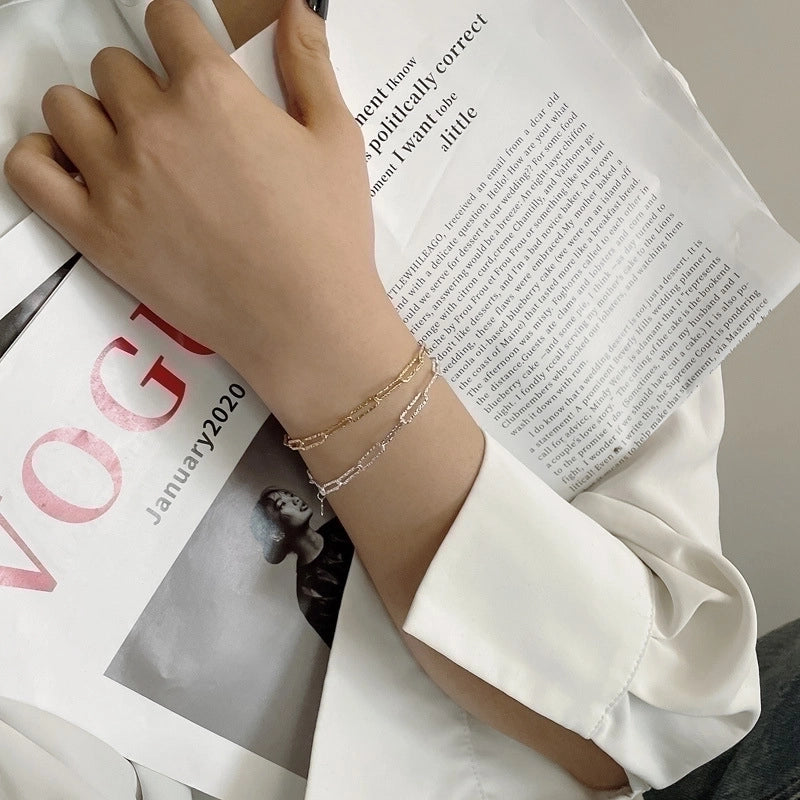 925 Sterling Silver Bracelets Casual Vacation Minimalist