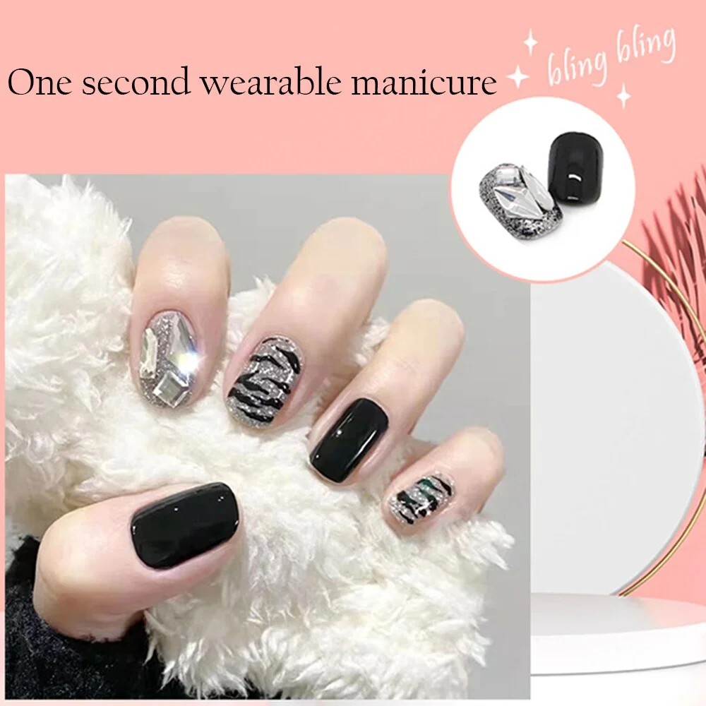 24pcs Ballet Fake Nails Coffin Head Pink Color Press On Nail Art tips with 3D Heart And Bow Design French Style Girl False Nails-Nail Inspo