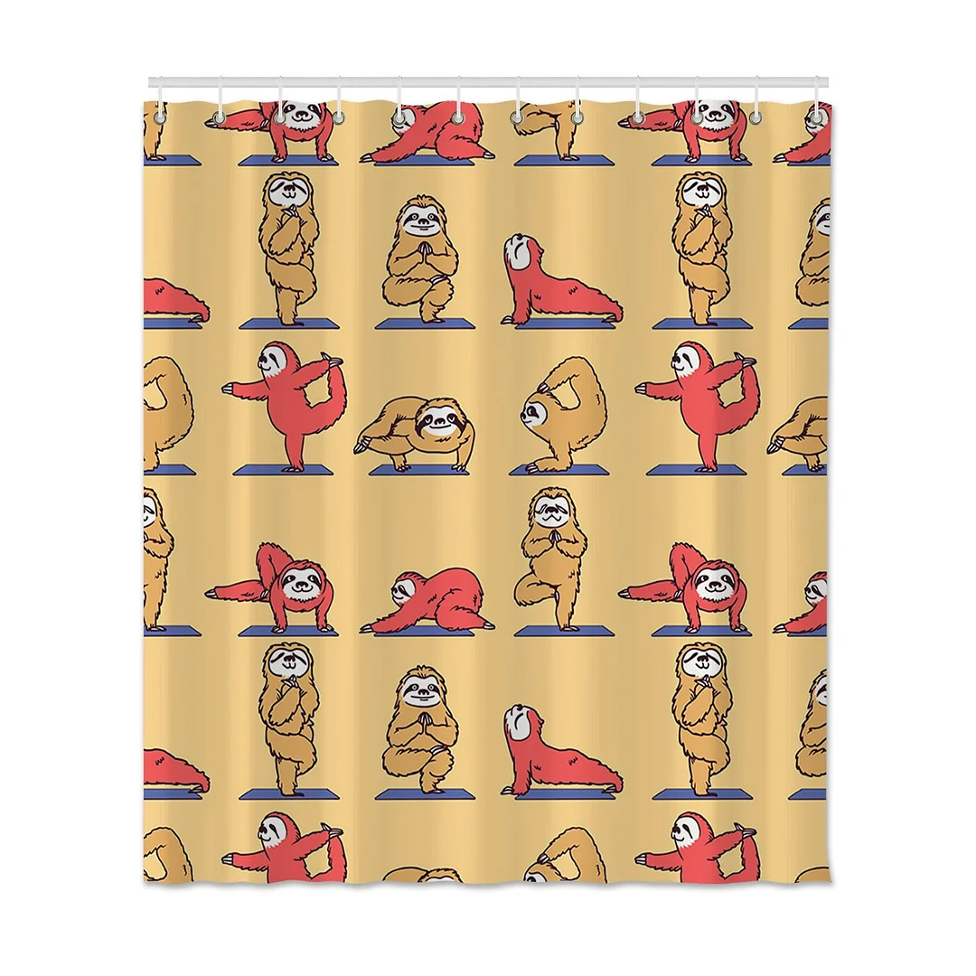 Cartoon Shower Curtain Printed Dachshund Waterproof Polyester Bathroom Shower Curtain Animals Bathroom Shower Curtain With Hooks