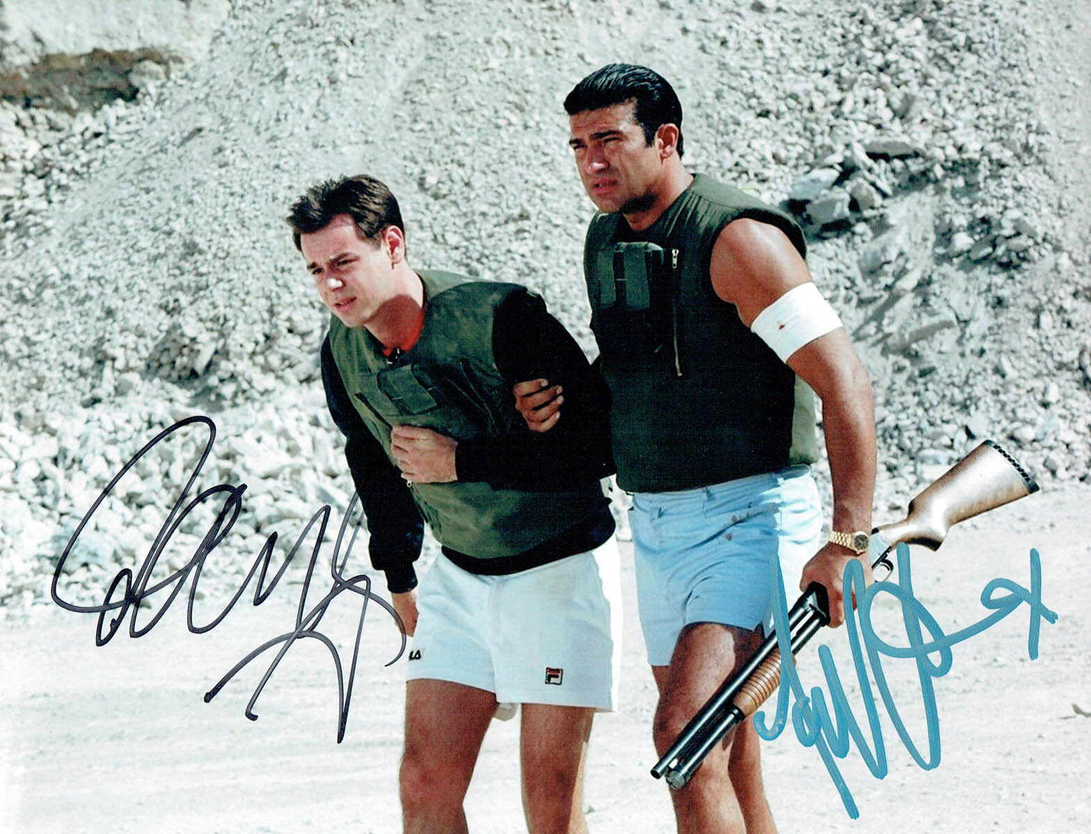 Danny DYER & Tamer HASSAN Signed Autograph 10x8 Photo Poster painting COA AFTAL The BUSINESS