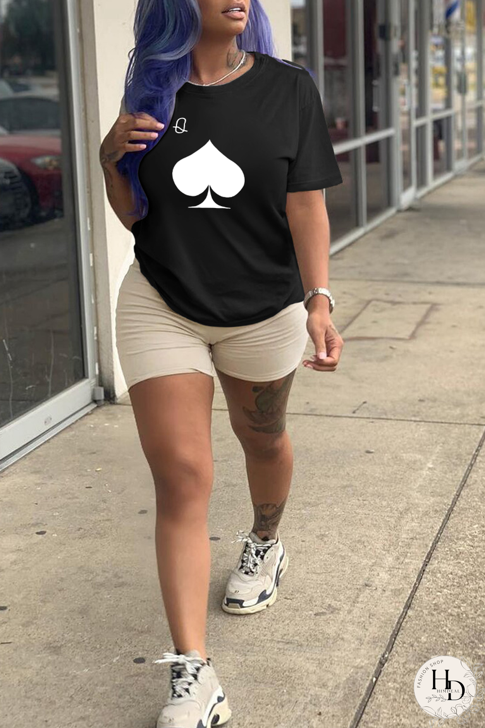 Red Fashion Casual Print Split Joint O Neck T-Shirts