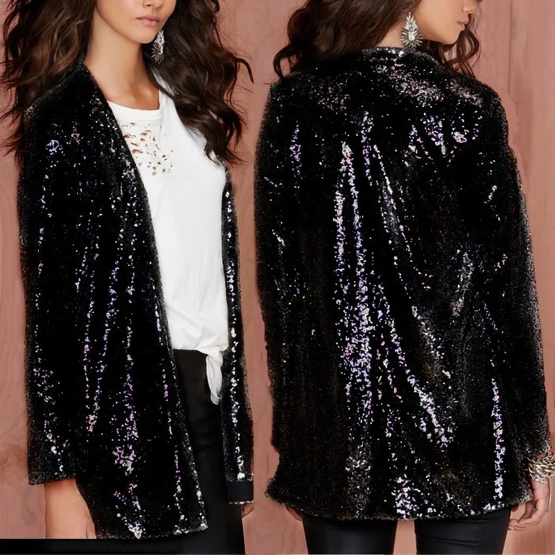 Fashion loose sequin casual jacket