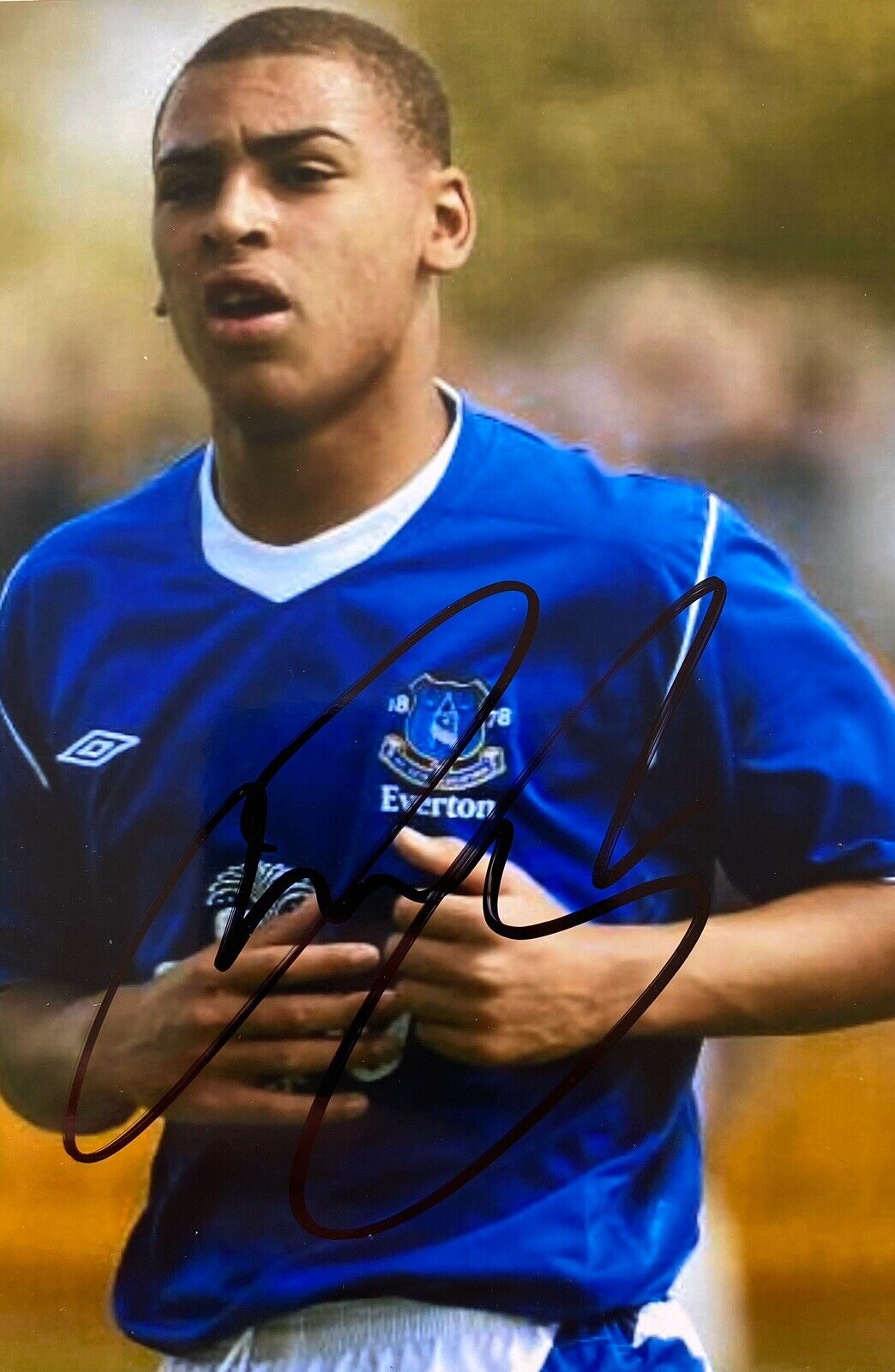 James Vaughan Genuine Hand Signed 6X4 Photo Poster painting - Everton