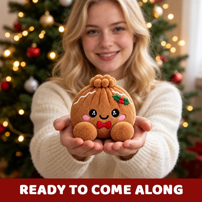 Christmas dumpling plush ready to come along lifestyle scene