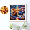 Diamond Painting-DIY Crystal Rhinestone Flag Cross Lion