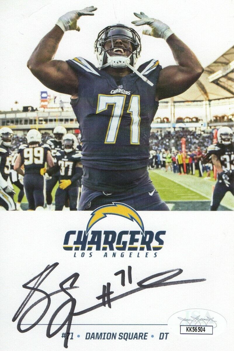 Damion Square Signed Autographed 4X6 Photo Poster painting Los Angeles Chargers JSA KK56504