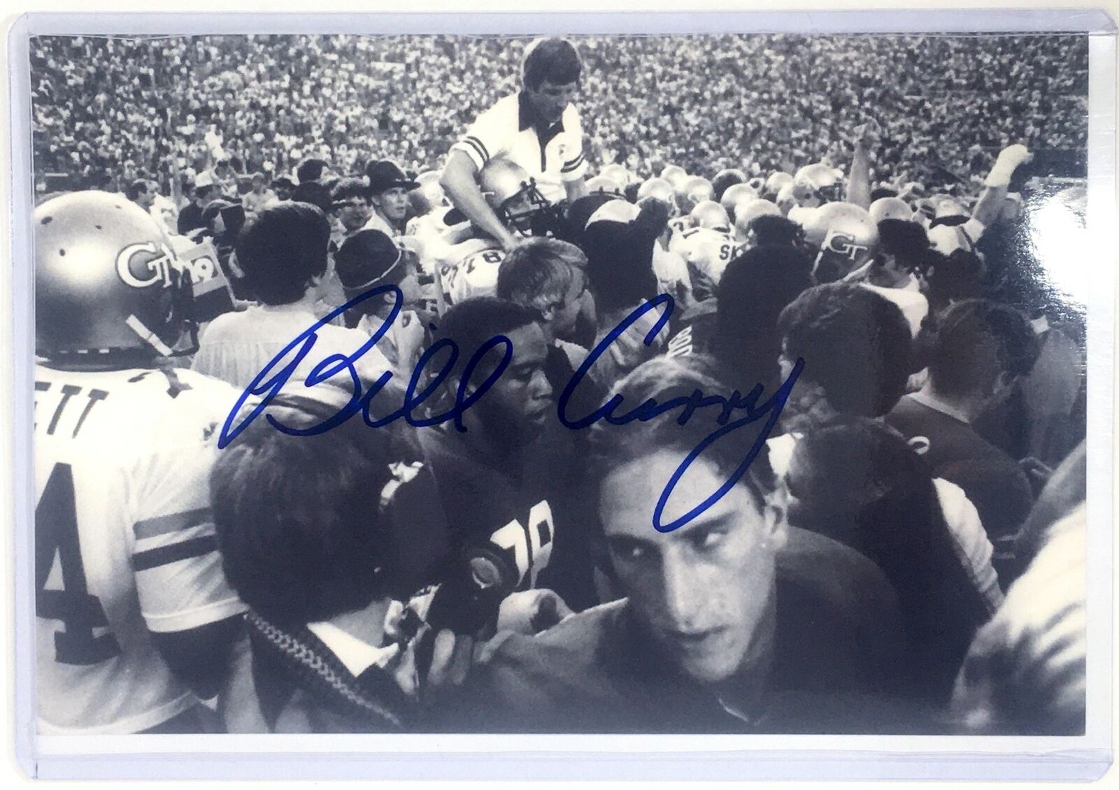 Bill Curry Signed 4x6 Photo Poster painting Georgia Tech Yellow Jackets Alabama Packers Auto