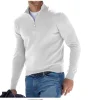 New Long Sleeve V-Neck Zipper Casual Sweater