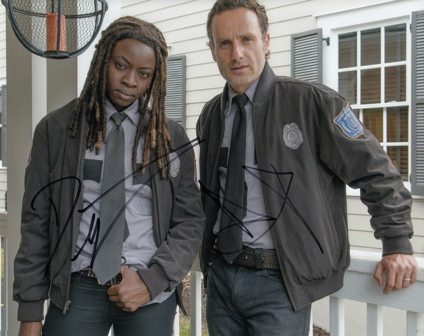 Andrew Lincoln & Danai Gurira - The Walking Dead Autograph Signed Photo Poster painting Print