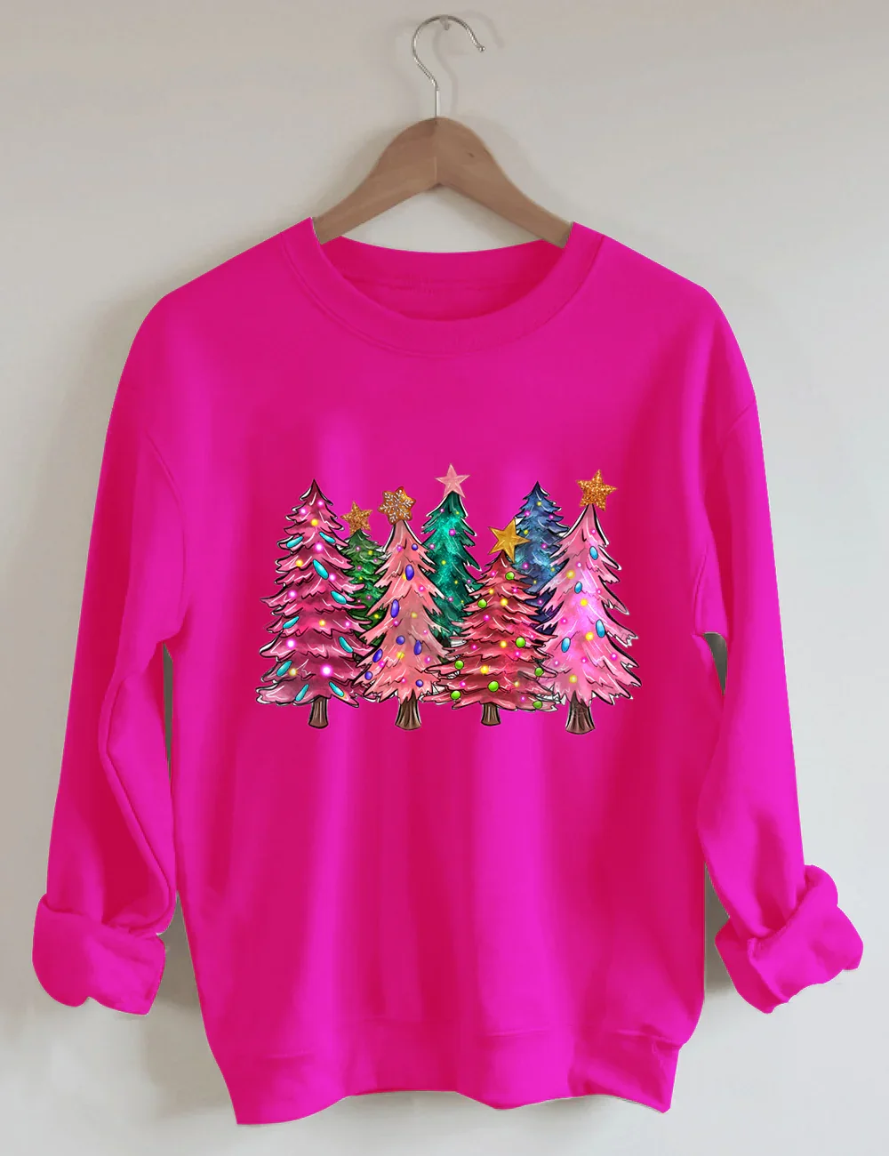 Christmas Trees With Lights Sweatshirt