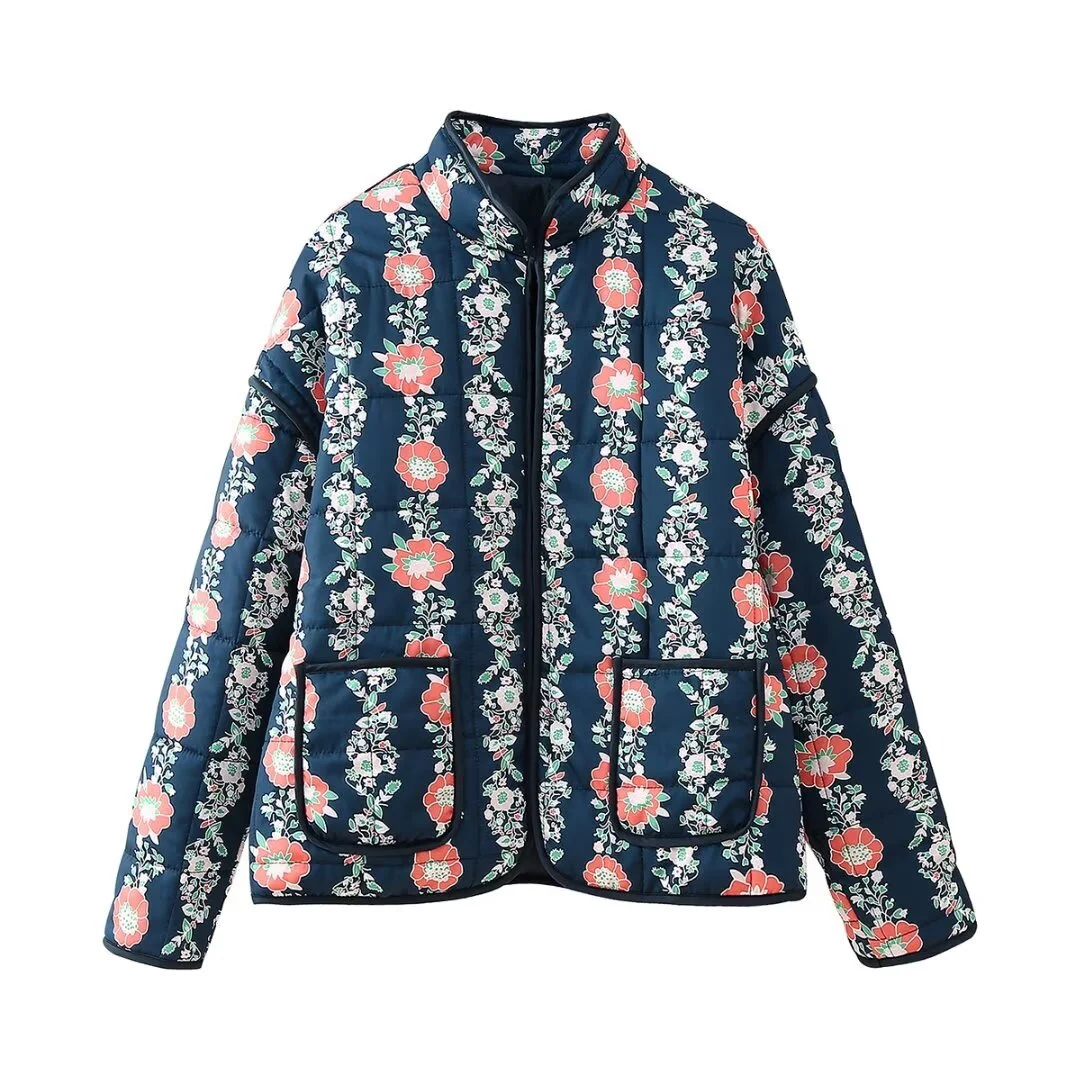 Toloer 2024 Autumn And Winter Women's Street Fashion Print Casual Coat Quilted Padded Coat W028 6404-Outfit Ideas