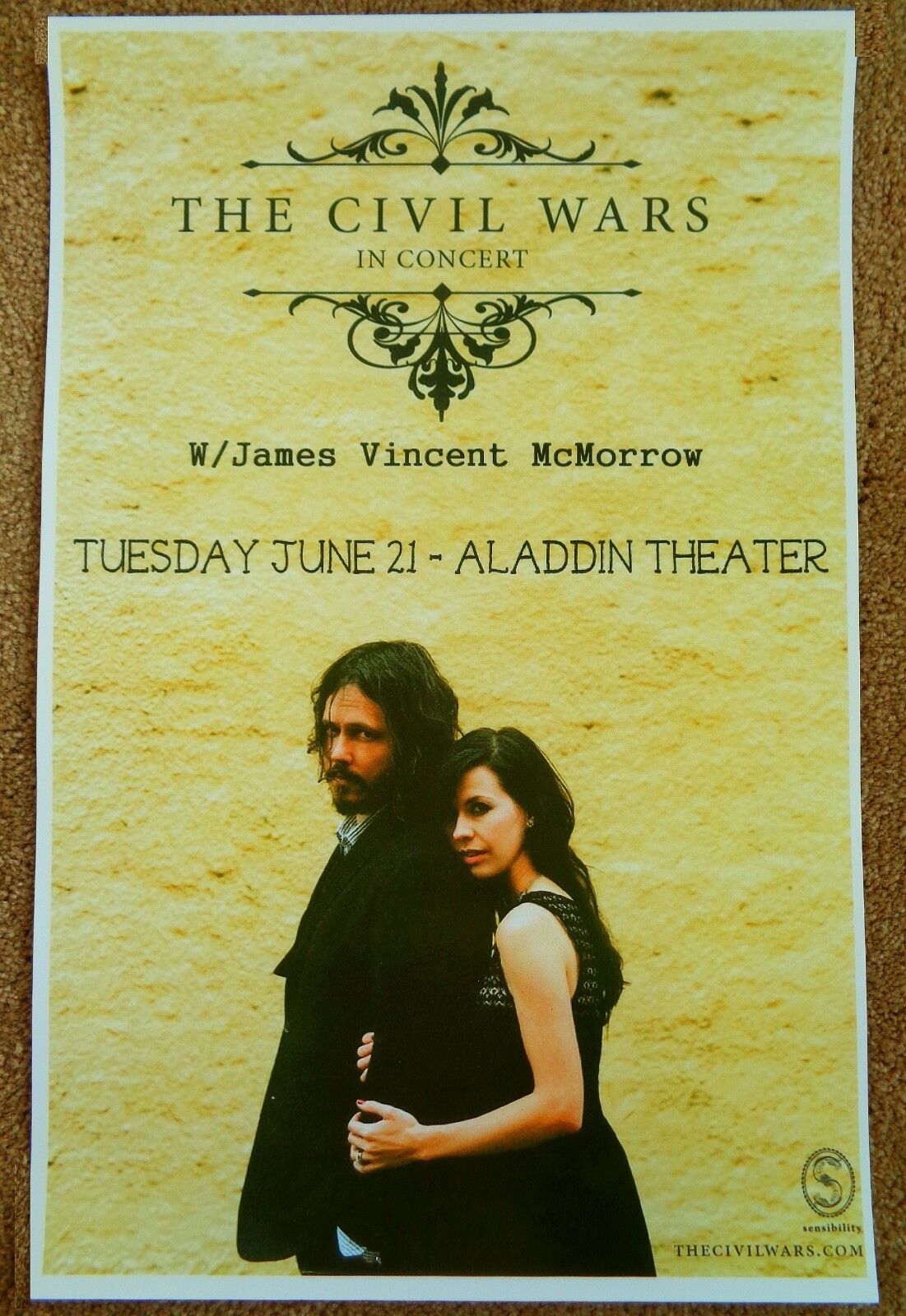 CIVIL WARS 2011 Gig POSTER Barton Hollow Portland Oregon Concert