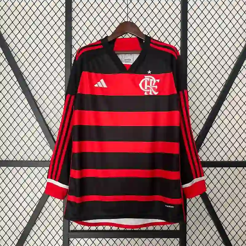 24/25 Flamengo Long Sleeve Soccer Jersey Home