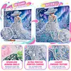 Robe blanche glace Aurora, dame sp&eacute;cialement fa&ccedil;onn&eacute;e 5d bricolage partiel en diamant kits de peinture en diamant pour adultes d&eacute;butants d&eacute;coration int&eacute;rieure peintures diamants art 11,81 x 11,81 pouces