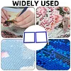 2Pcs Diamond Art Square Auxiliary Frame 3D Printing Diamond Art Desk Positioning Frame Lightweight for Boys Girls Adults Students Home Office Leisure (Royal Blue small)