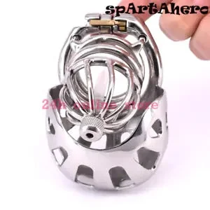 pornhint Pornhint Stainless Steel Cage Male Chastity Devices Sounds Stealth Locks Scrotum Gear