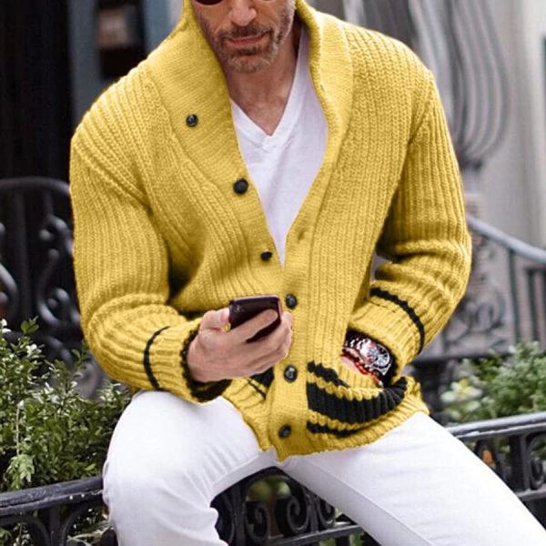 Casual Solid Color Half-turtleneck Button Sweater Men | EGEMISS