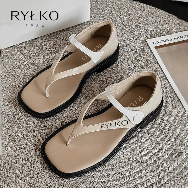 RYLKO®2025 Lato Nowe Plażowe Antypoślizgowe Płaskie Sandały Odporne Na Zużycie