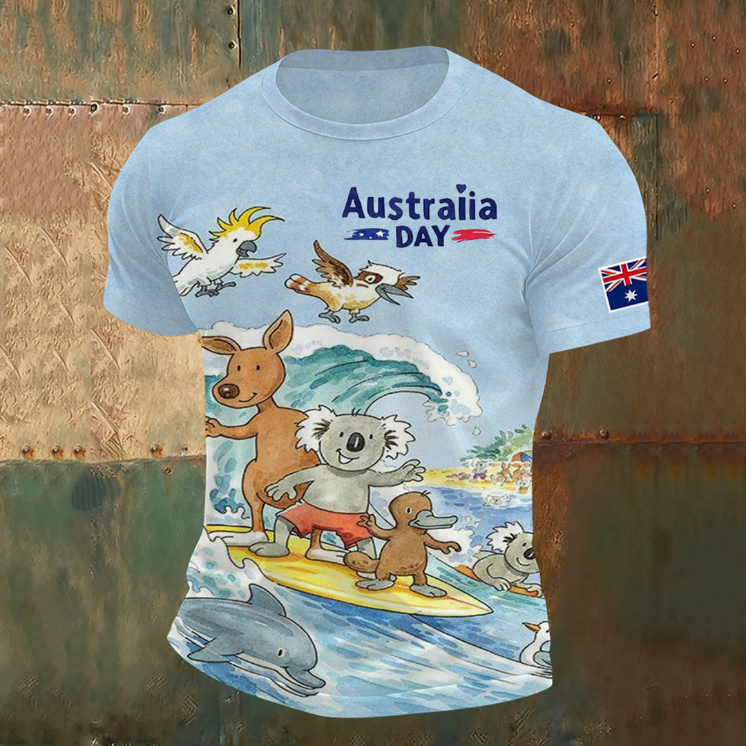 Happy Australia Day! Printed Men's Short-sleeve T-shirt artswardrobe