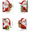 4Pcs DIY Santa Claus Diamond Painting Acrylic Wall Switch Sticker