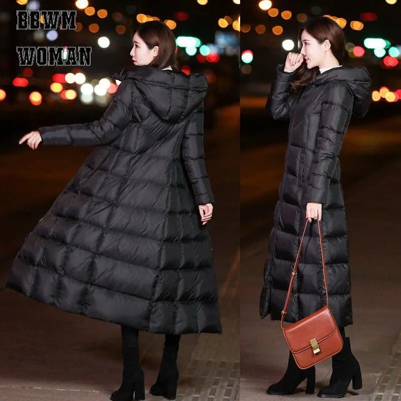 2019 Black Color Long Style Women Parkas Winter Padded Female Coat