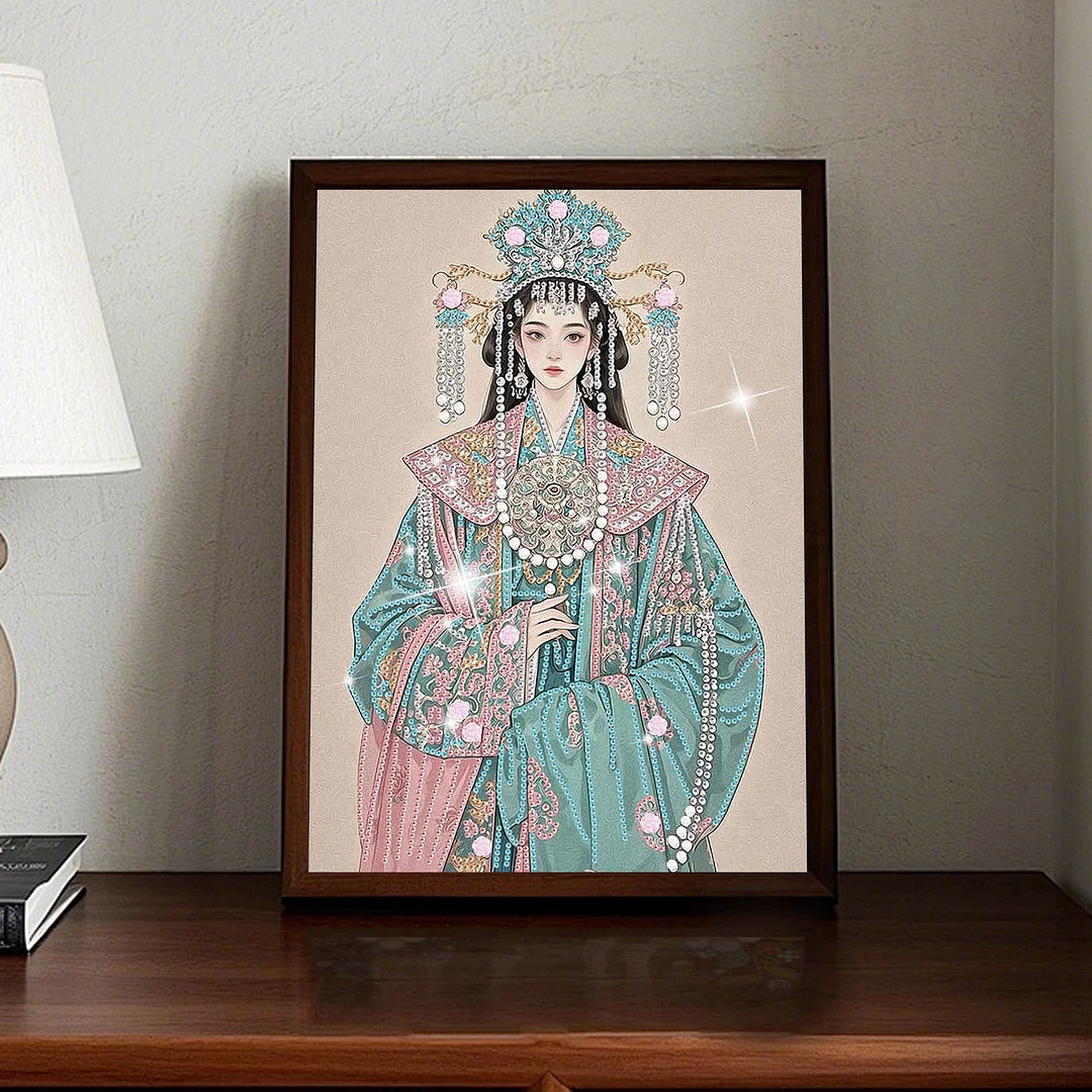 Diamond Painting - Partial Special Shaped Drill - Noble Lady(Canvas|30x40cm)
