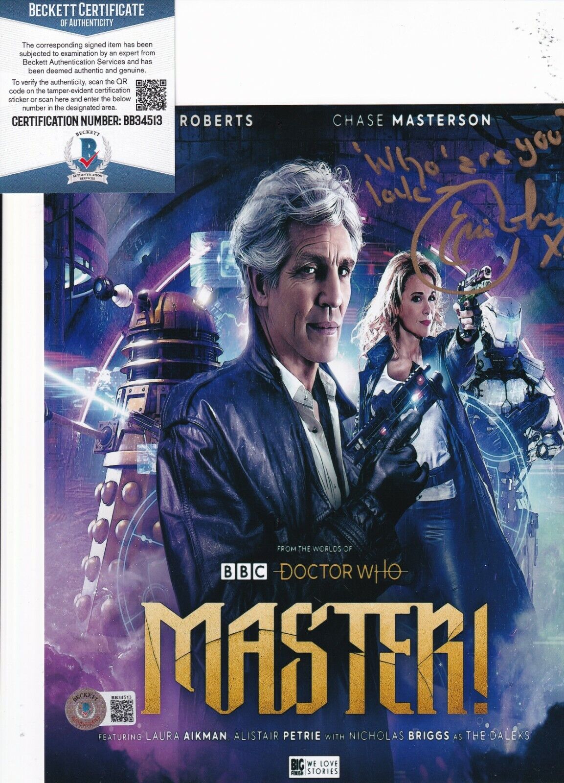 ERIC ROBERTS signed (DOCTOR WHO) Master 8X10 Photo Poster painting BECKETT BAS BB34513