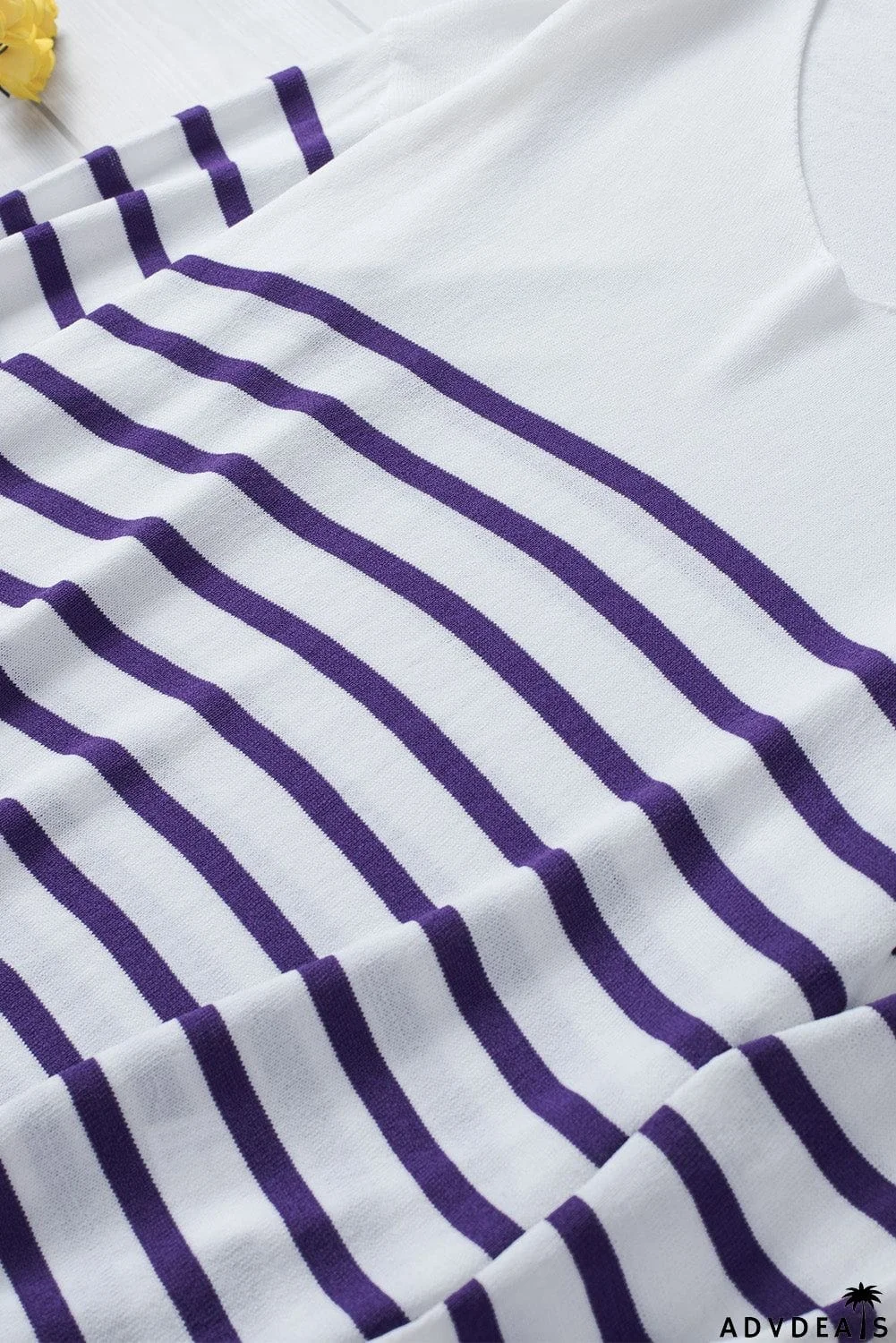 Striped V Neck Sweater