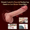 Vibrador el&eacute;trico telesc&oacute;pico com 3 modos de pulsa&ccedil;&atilde;o e 5 modos de vibra&ccedil;&atilde;o, formato realista de p&ecirc;nis de 21,5 cm (8,5 polegadas), adequado para estimula&ccedil;&atilde;o clitoriana, do ponto G e anal, feito de silicone l&iacute;quido, com ventosa, #86KT2D3D