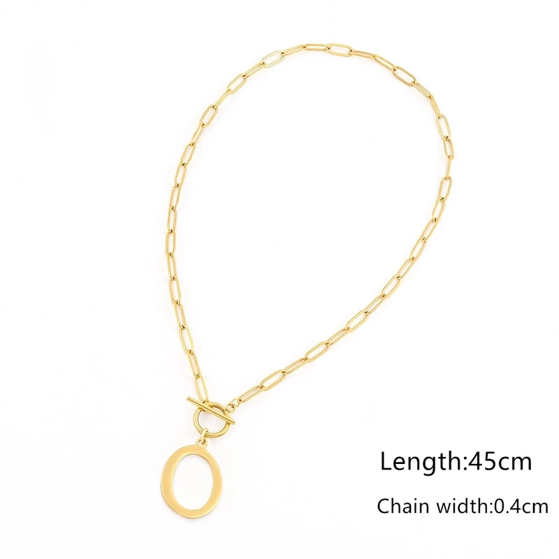 Elegant Minimalist Classic Style Letter 201 Stainless Steel 304 Stainless Steel Pendant Necklace