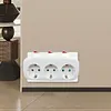 3 Horizontal Socket Power Adapter Power Converter Socket for Living Room Bedroom