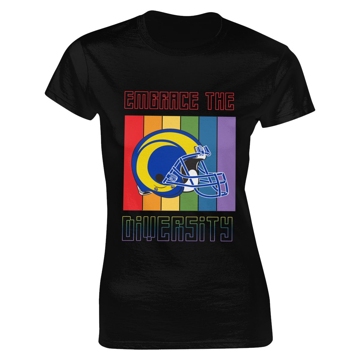 Los Angeles Rams Embrace The Diversity Women's Crewneck T-Shirt