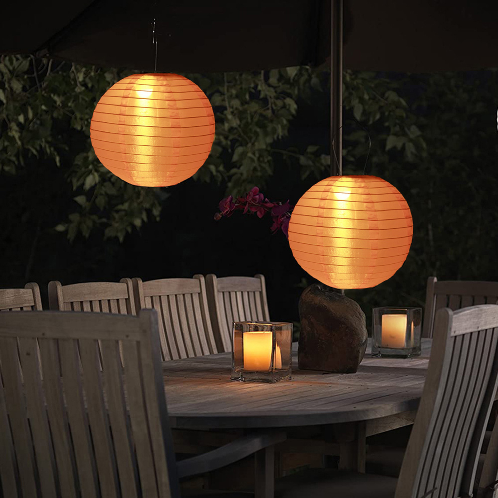 

2pcs Nylon Solar Lantern Waterproof Hanging Light, 501 Original