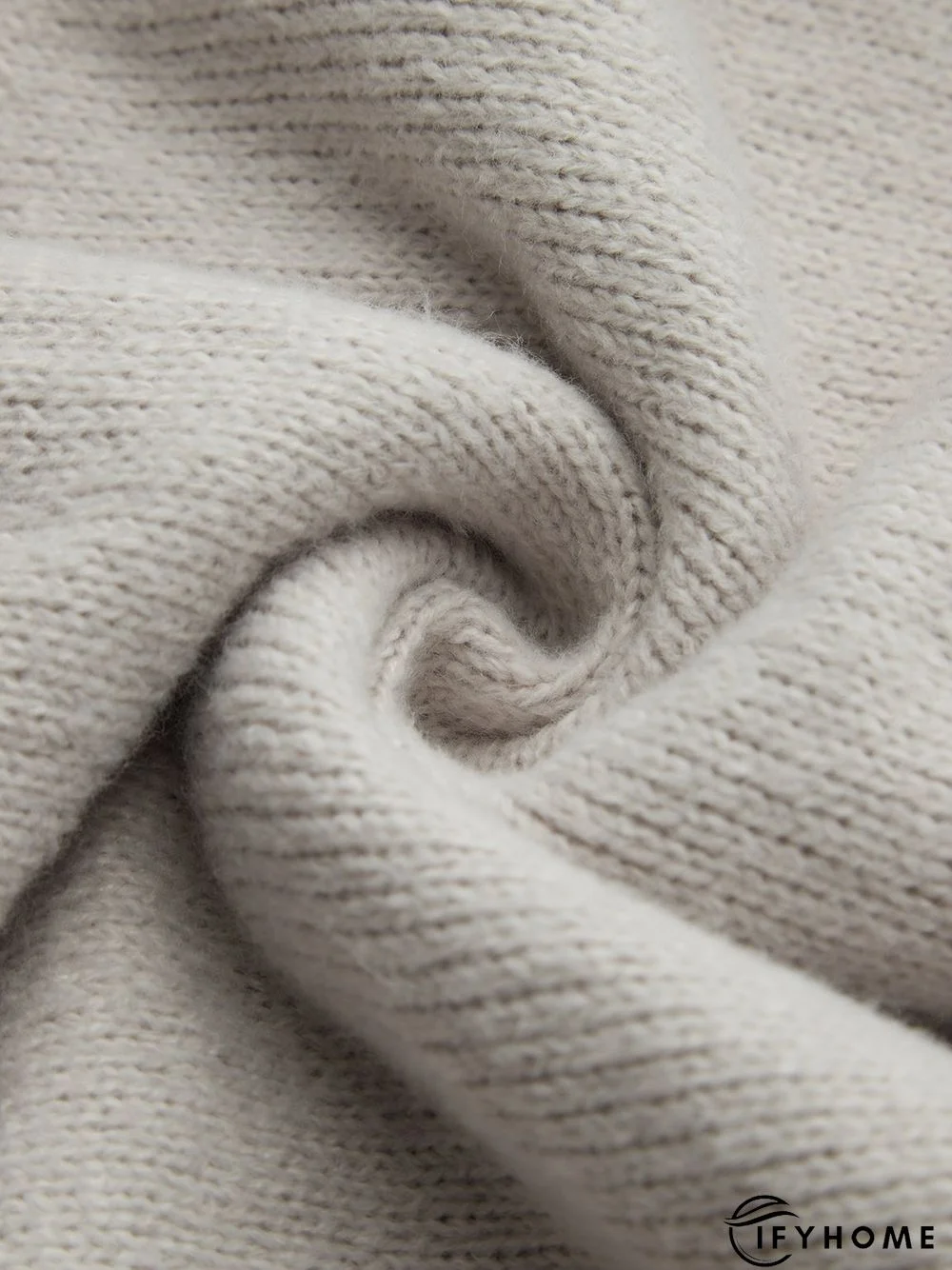 High Neck Solid Simple Off Shoulder Sweater | IFYHOME