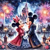 Mickey Minnie Disney-11CT Stamped Cross Stitch 45*45cm