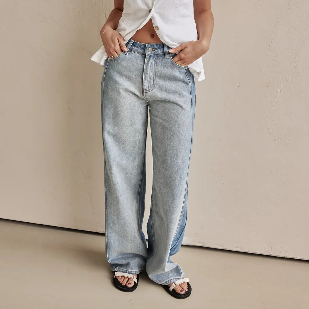 Women's 2025 Retro Wide Leg Long Denim Jeans