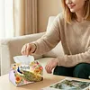 Diamond Art Tissue Box Cover DIY PU Desktop Organizer Large(Peacocks)