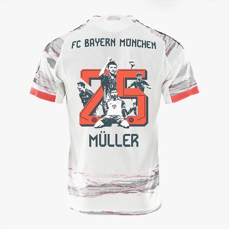 25/26 Bayern away Thomas Muller No. 25 jersey (with Bundesliga armband)