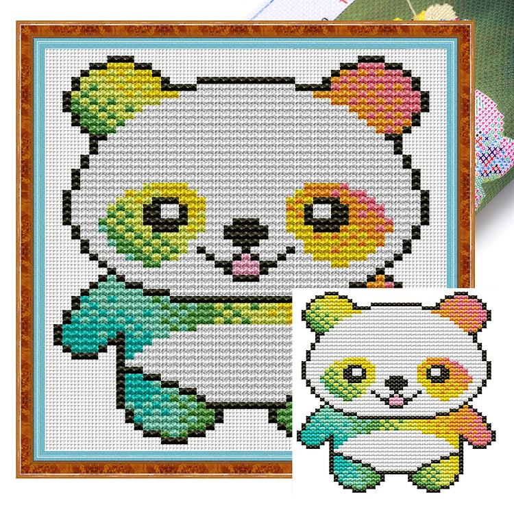 Joy Sunday-Bear (11*13cm) 16CT Stamped Cross Stitch gbfke