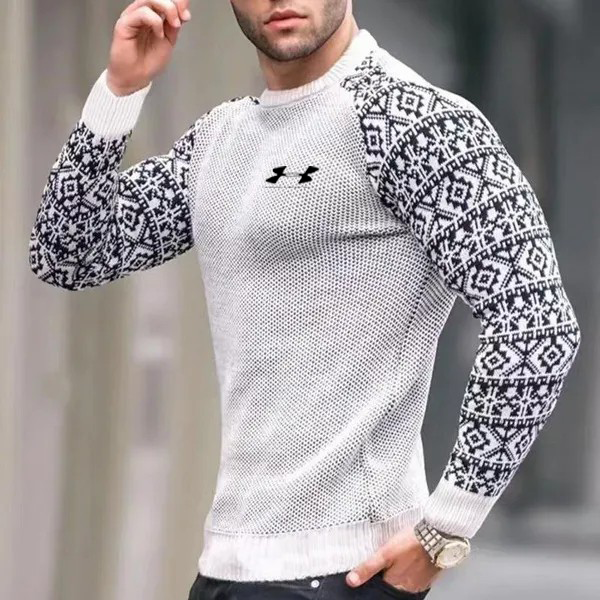 Męski sweter termiczny z okrągłym dekoltem — UNDER ARMOUR®