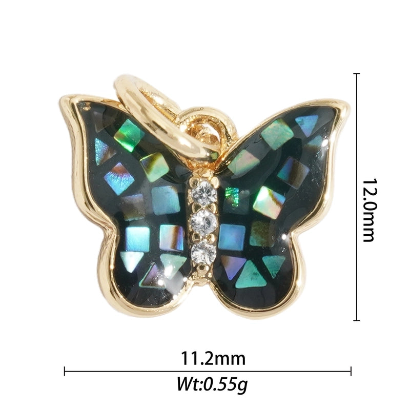 1 Piece Alloy Scallop Starfish Butterfly Pendant