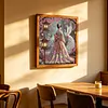 Sakura Garden Hanfu Lady Special Shaped DIY Partial Drill Diamond Painting Kit for Adults Beginners Home Decor Diamonds Paintings Gem Art 30x30cm