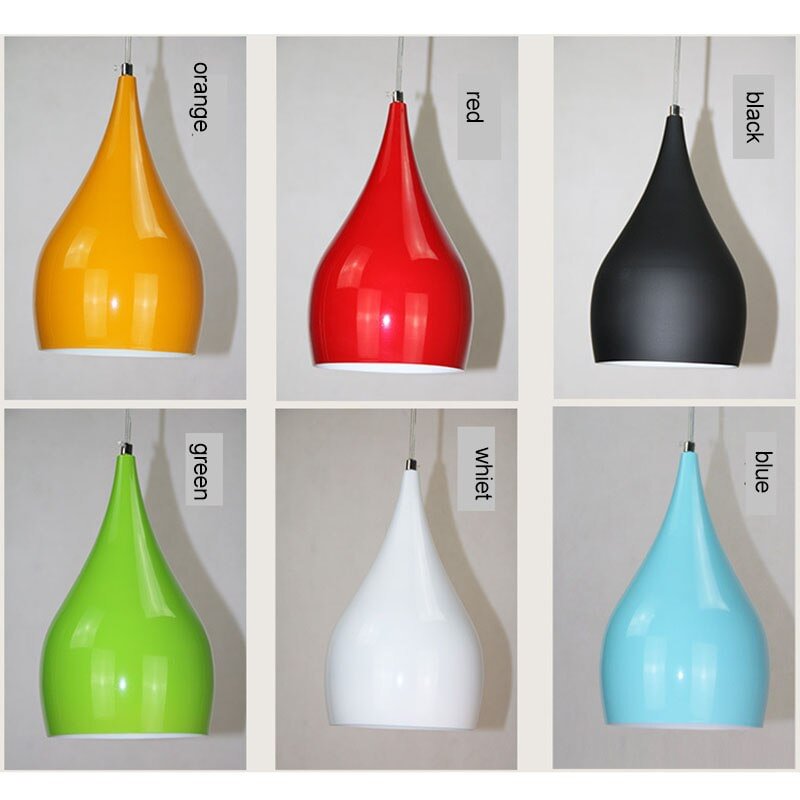 Nordic minimalist creative personality art color single head chandelier postmodern aluminum restaurant living room chandelier