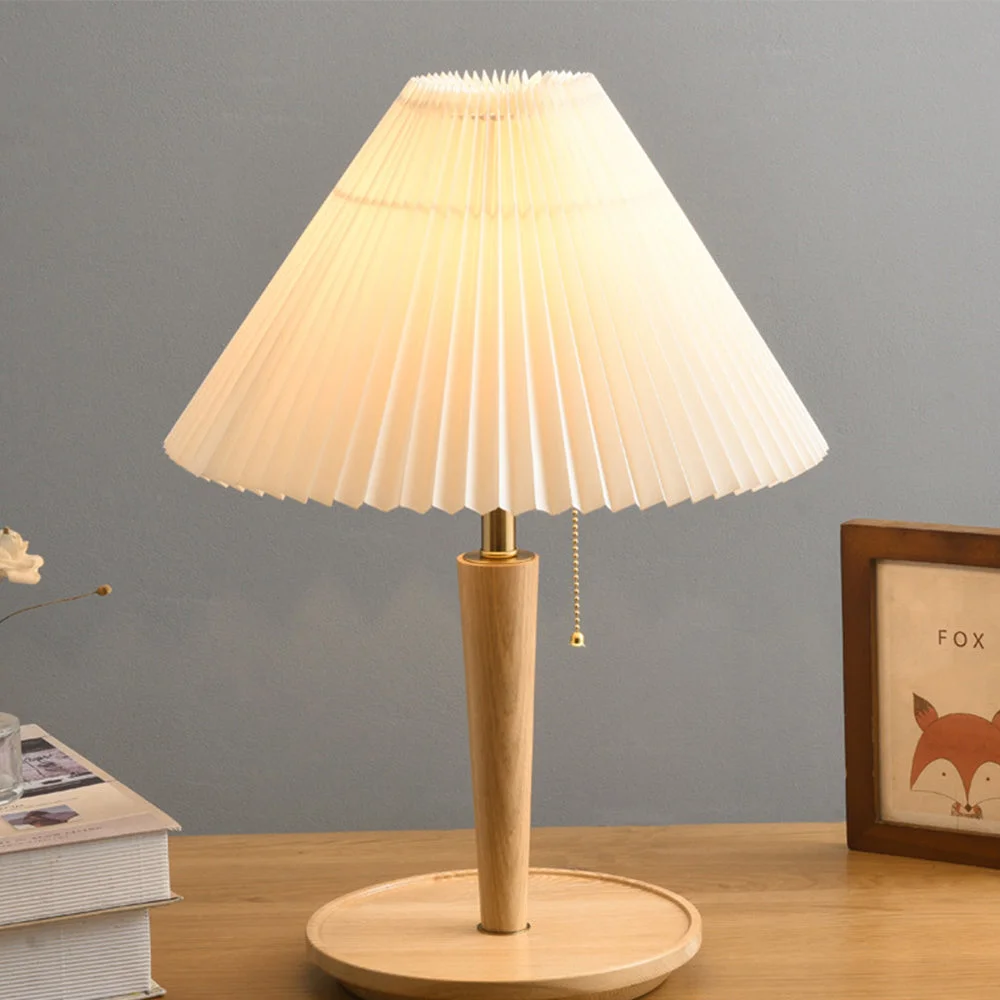 Nordic Pleated Table Lamp For Bedside